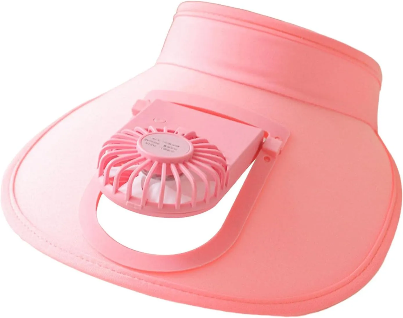 Sun Visor Hat with Fan, Fan Visor Hat Summer Cooling Fan Hat for Camping Outdoor Sports, Pink