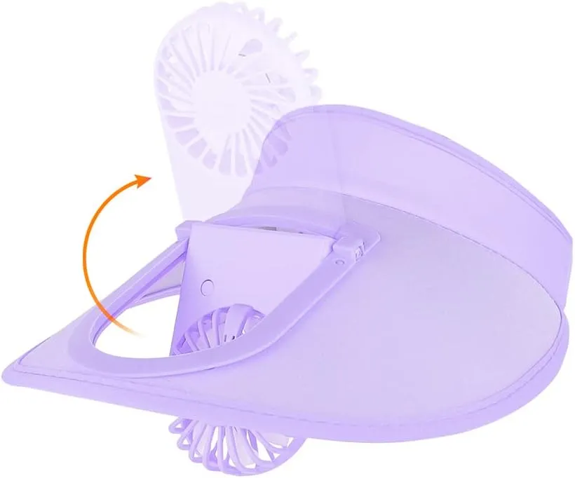 Sun Visor Hat with Fan Women Men Fan Visor Hat Wide Brim UPF50  Sun Protection Hat with USB Charging Beach Hat