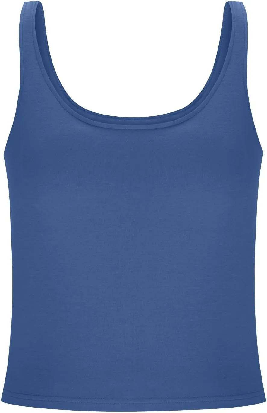 Tank Top for Women Built in Bra Workout Yoga Shirts Spaghetti Strap Padded Basic Camisole Tops Summer Athletic Tanks