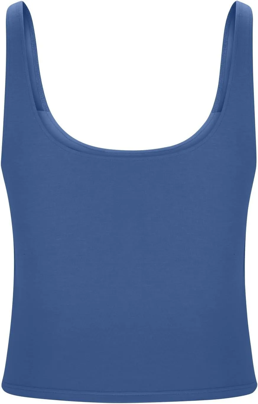 Tank Top for Women Built in Bra Workout Yoga Shirts Spaghetti Strap Padded Basic Camisole Tops Summer Athletic Tanks