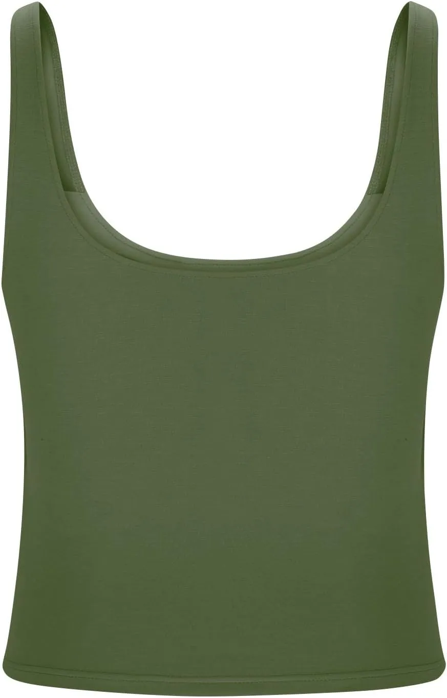 Tank Top for Women Built in Bra Workout Yoga Shirts Spaghetti Strap Padded Basic Camisole Tops Summer Athletic Tanks