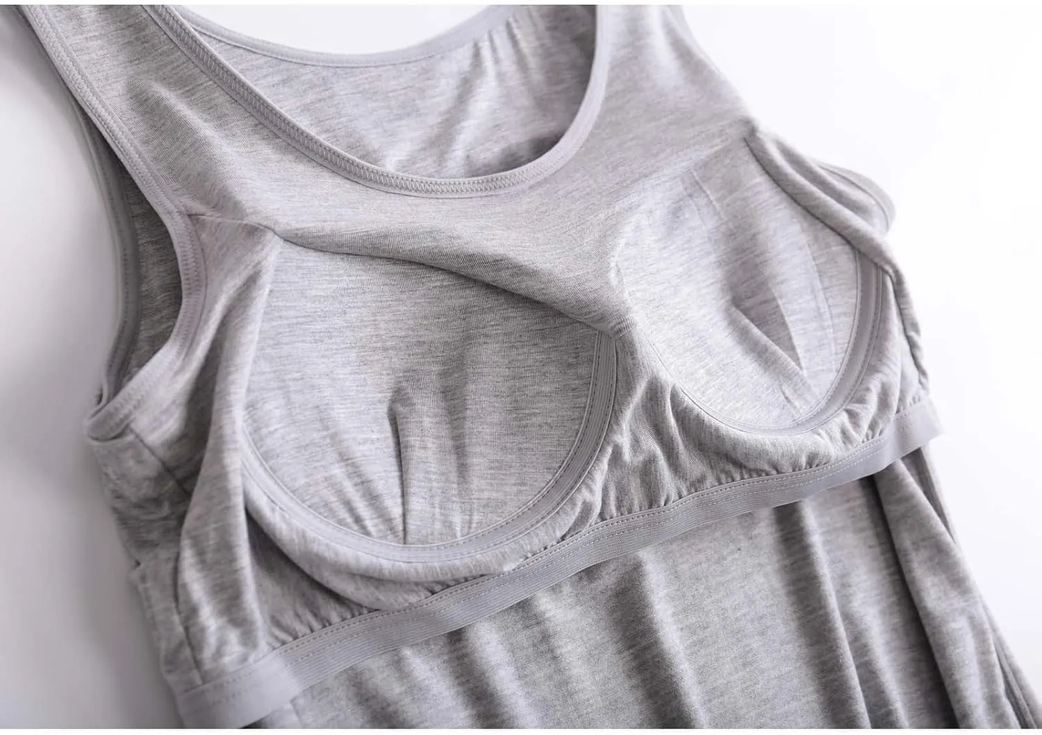 Tank Top for Women with Built in Bra Summer Sleeveless Spaghetti Strap Basic Padded Tanks Workout Yoga Camisole Tops