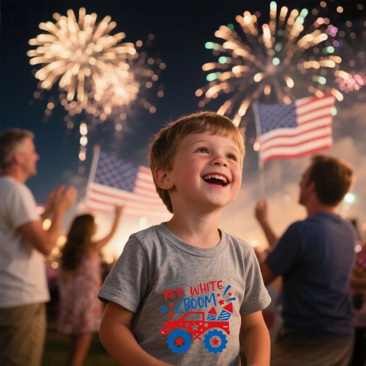 Toddler Boys 4th of July Shirts Independence Day T-Shirt Red White Blue Patriotic Tops Kids American Flag Outfit