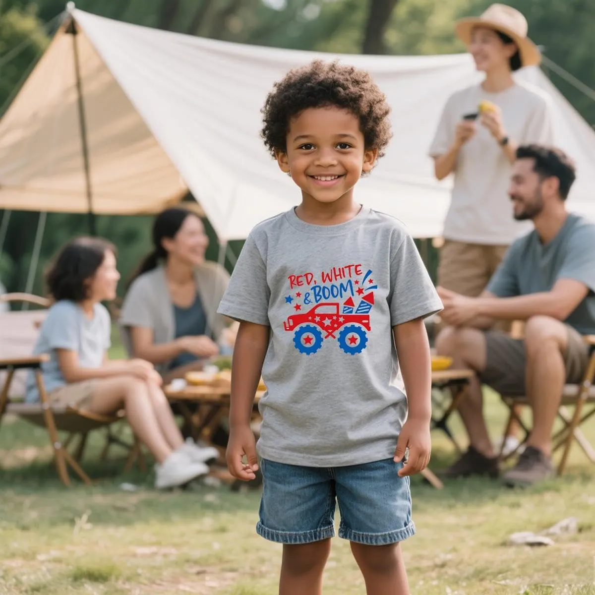 Toddler Boys 4th of July Shirts Independence Day T-Shirt Red White Blue Patriotic Tops Kids American Flag Outfit