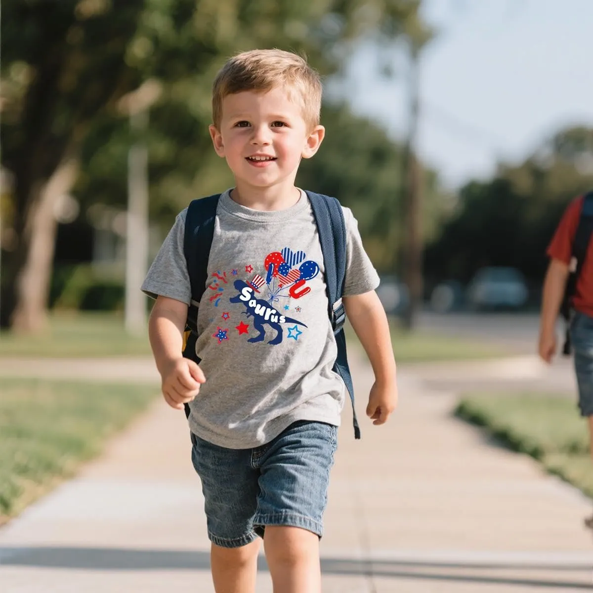 Toddler Boys 4th of July Shirts Independence Day T-Shirt Red White Blue Patriotic Tops Kids American Flag Outfit