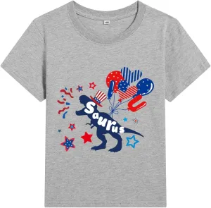 Toddler Boys 4th of July Shirts Independence Day T-Shirt Red White Blue Patriotic Tops Kids American Flag Outfit