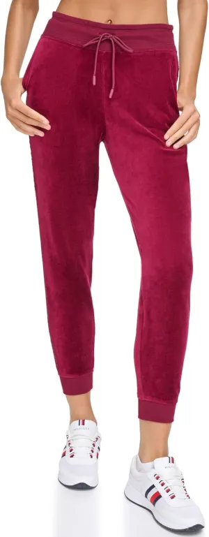 Tommy Hilfiger Women's Drawcord Waist Easy Fit Velour Jogger
