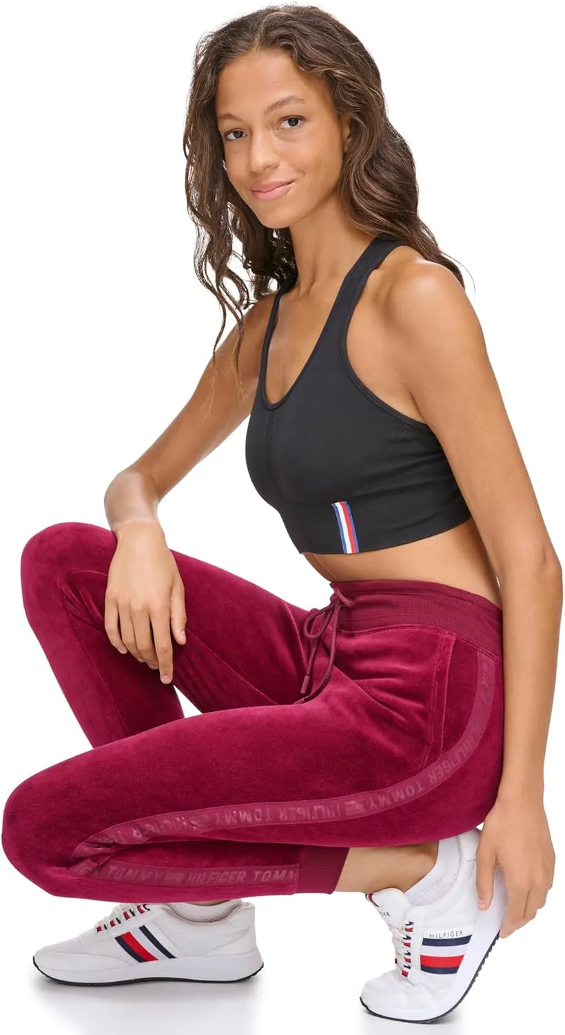Tommy Hilfiger Women's Drawcord Waist Easy Fit Velour Jogger