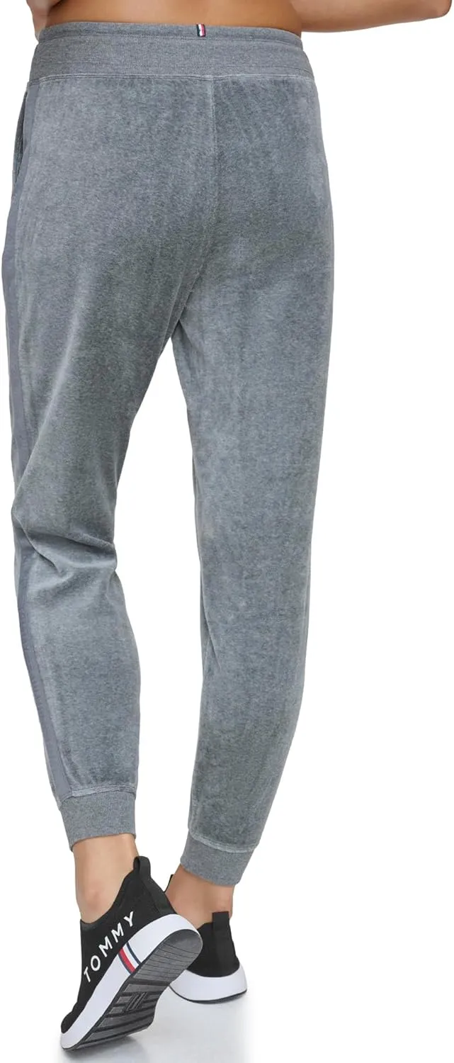 Tommy Hilfiger Women's Drawcord Waist Easy Fit Velour Jogger