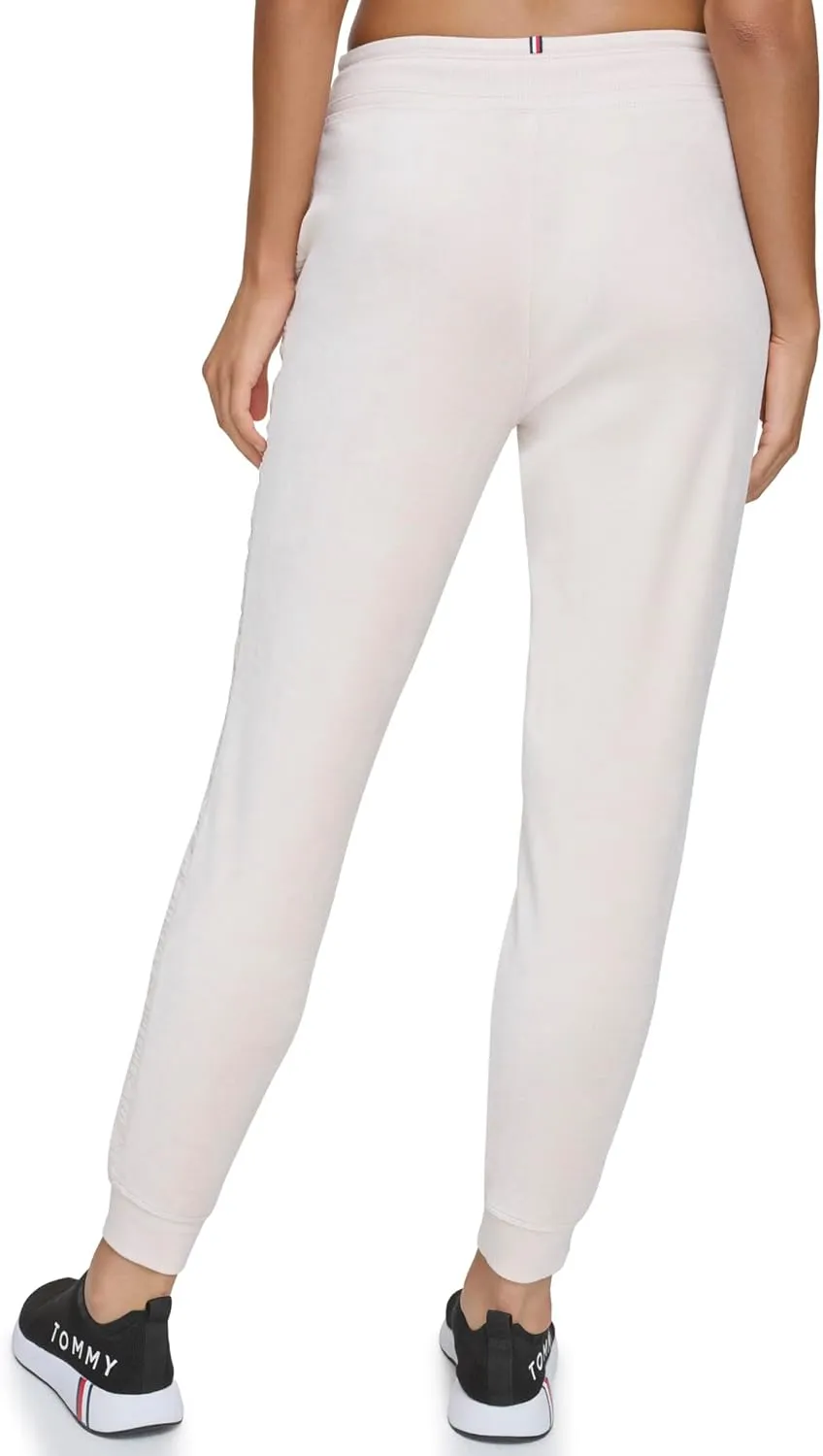 Tommy Hilfiger Women's Drawcord Waist Easy Fit Velour Jogger