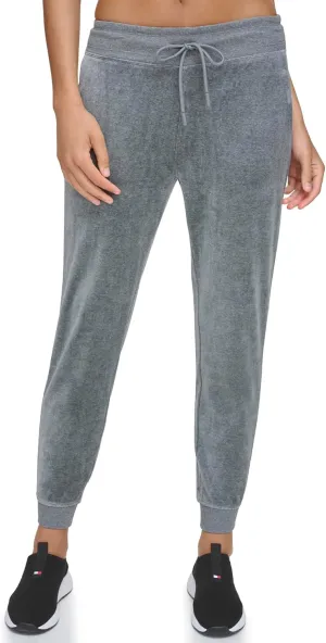 Tommy Hilfiger Women's Drawcord Waist Easy Fit Velour Jogger