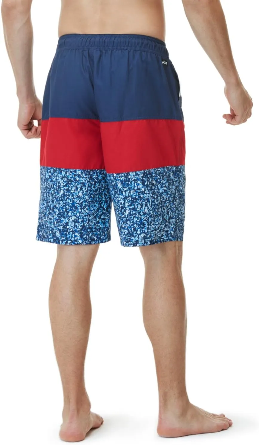 TSLA Men's Swim Trunks, Quick Dry Swimming Beach Board Shorts, Lightweight Swimwear Bathing Suits with Pockets