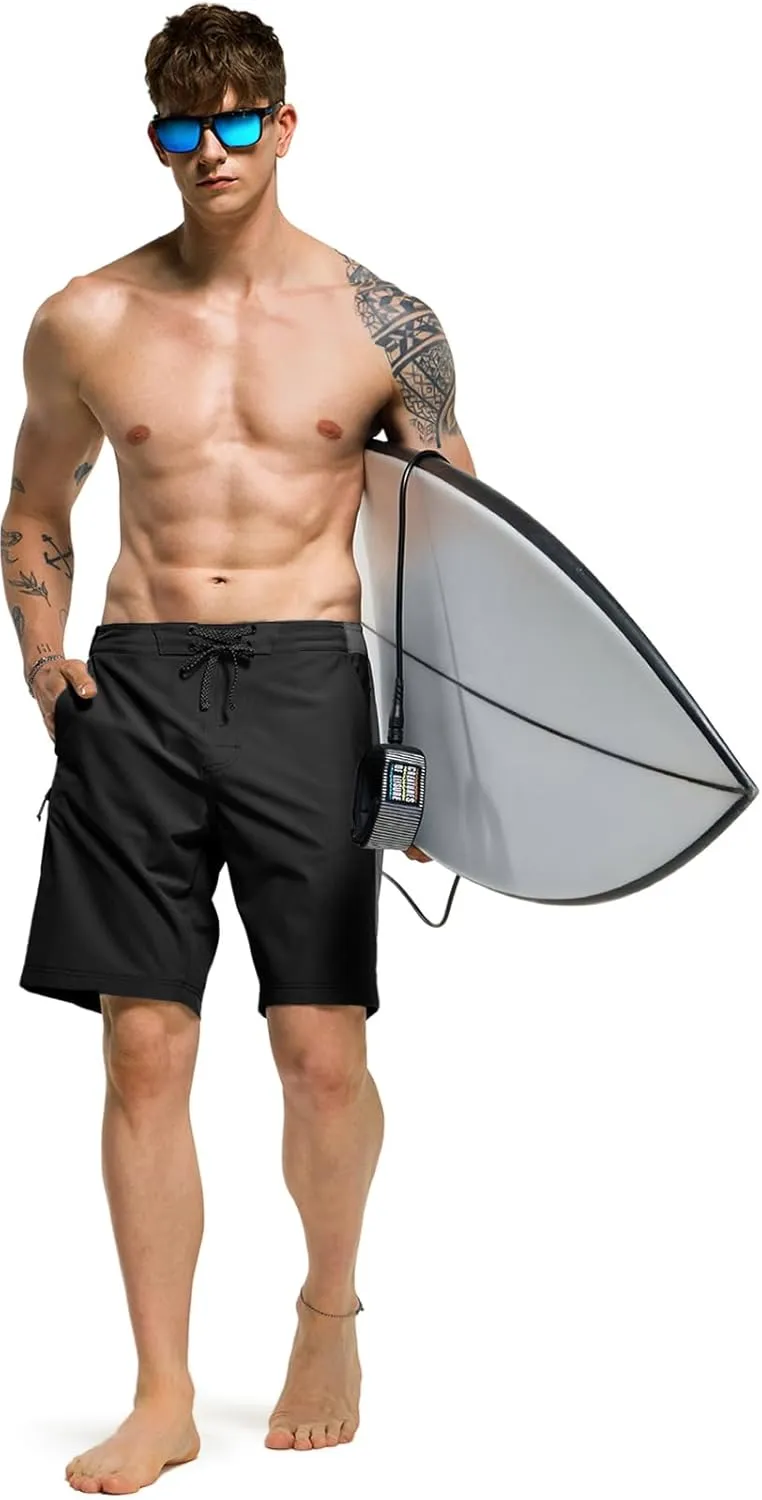 TSLA Men's Swim Trunks, Quick Dry Swimming Beach Board Shorts, Lightweight Swimwear Bathing Suits with Pockets