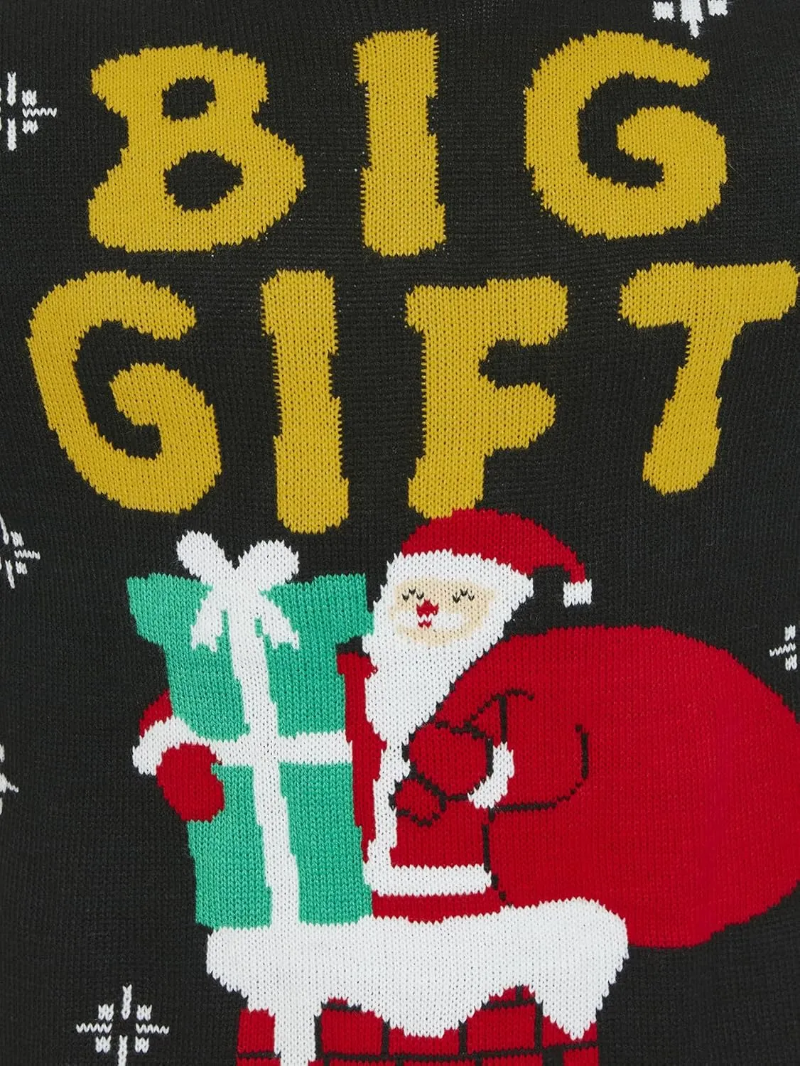 VENTELAN Men's Ugly Christmas Sweater Funny Santa Xmas Crew Neck Sweaters