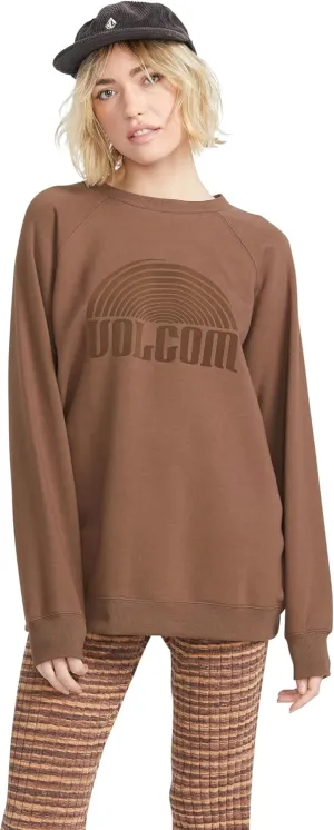 Volcom Women's Stone Magic Boyfriend Crew Fleece Sweatshirt