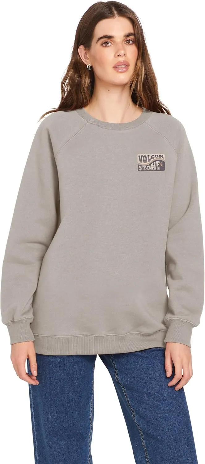 Volcom Women's Stone Magic Boyfriend Crew Fleece Sweatshirt