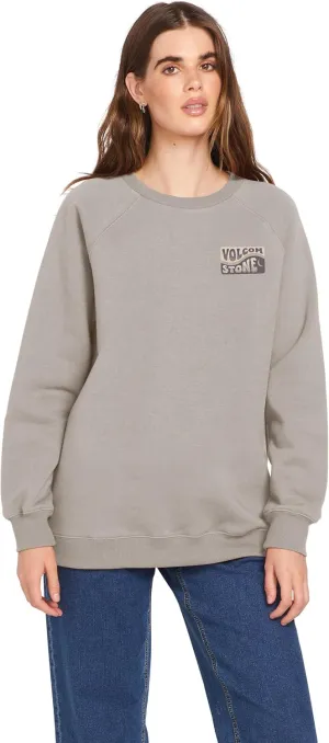 Volcom Women's Stone Magic Boyfriend Crew Fleece Sweatshirt