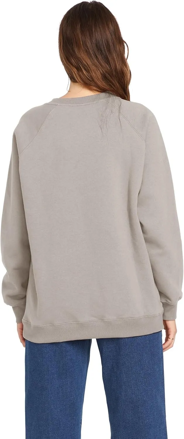 Volcom Women's Stone Magic Boyfriend Crew Fleece Sweatshirt