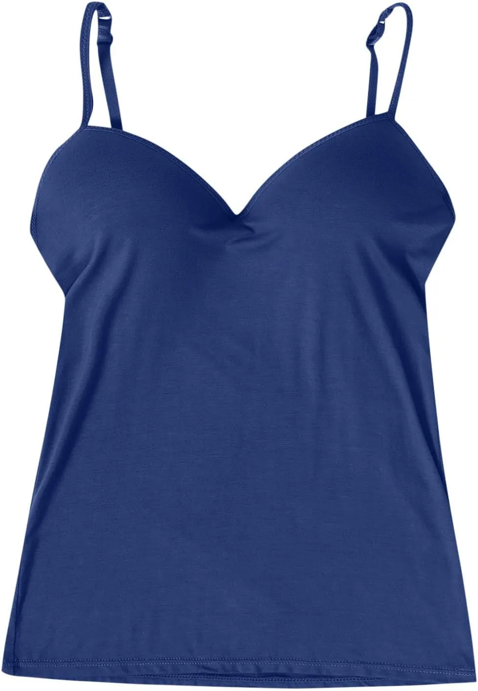 Women's Camisole Tops with Shelf Bra Adjustable Spaghetti Strap Cami Shirts Slim Fitted Tanks Basic Undershirts