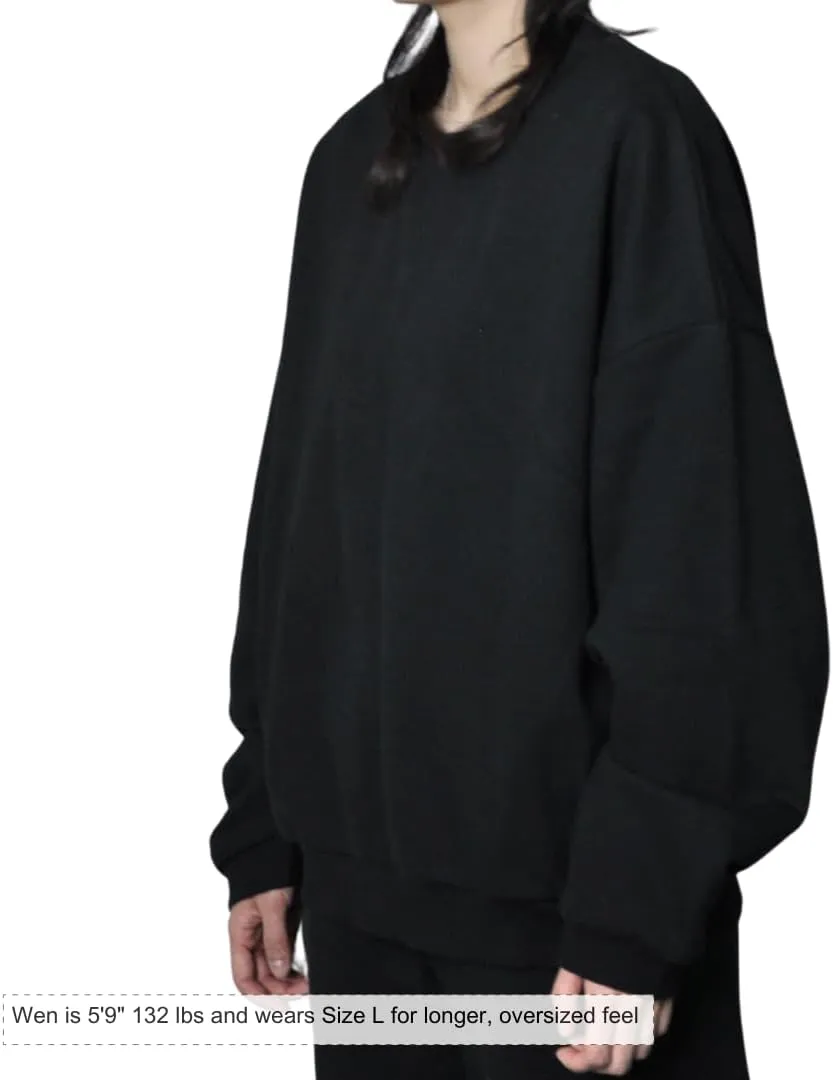 Womens Oversized Crewneck Sweatshirt Fleece Long Sleeve Hoodies Pullover
