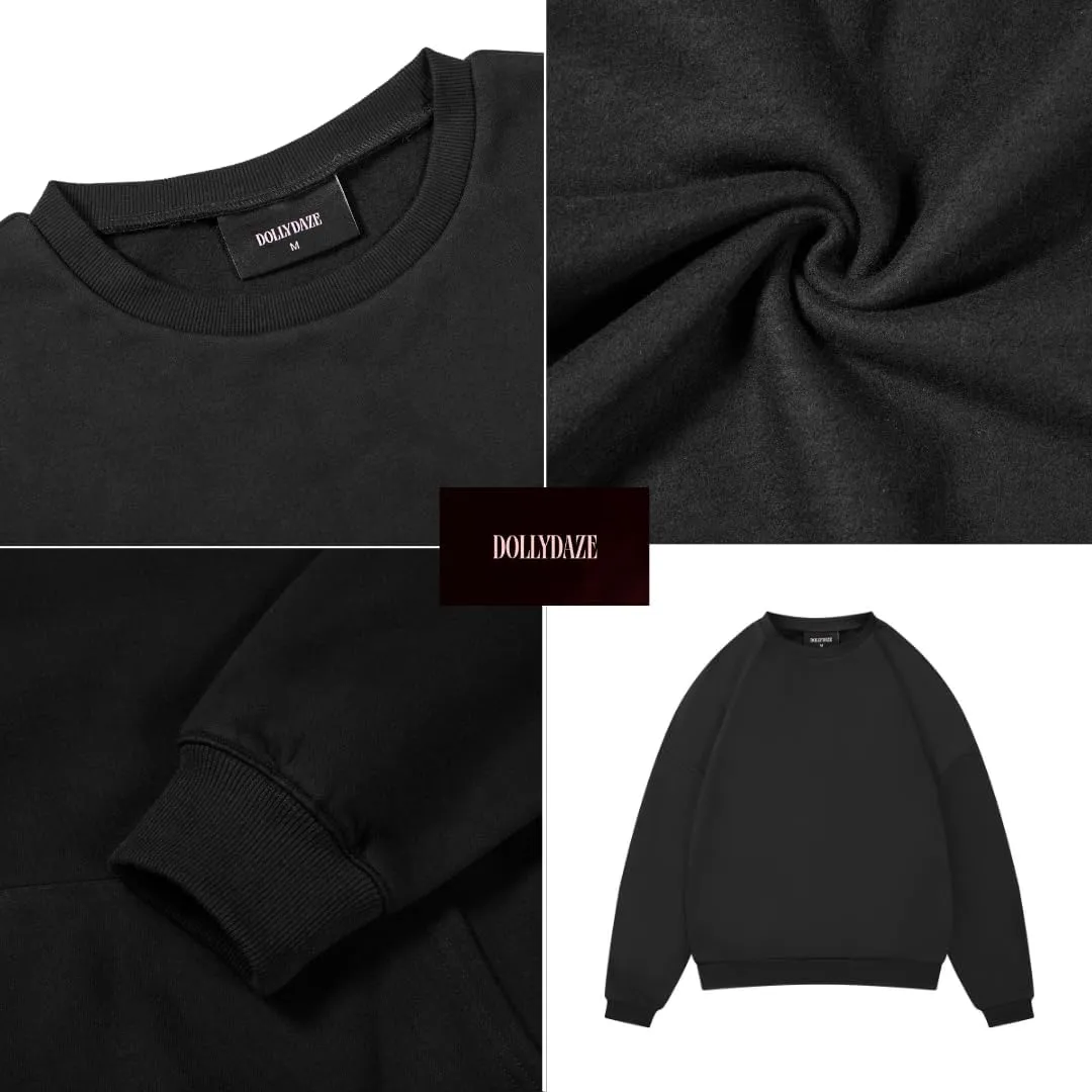 Womens Oversized Crewneck Sweatshirt Fleece Long Sleeve Hoodies Pullover