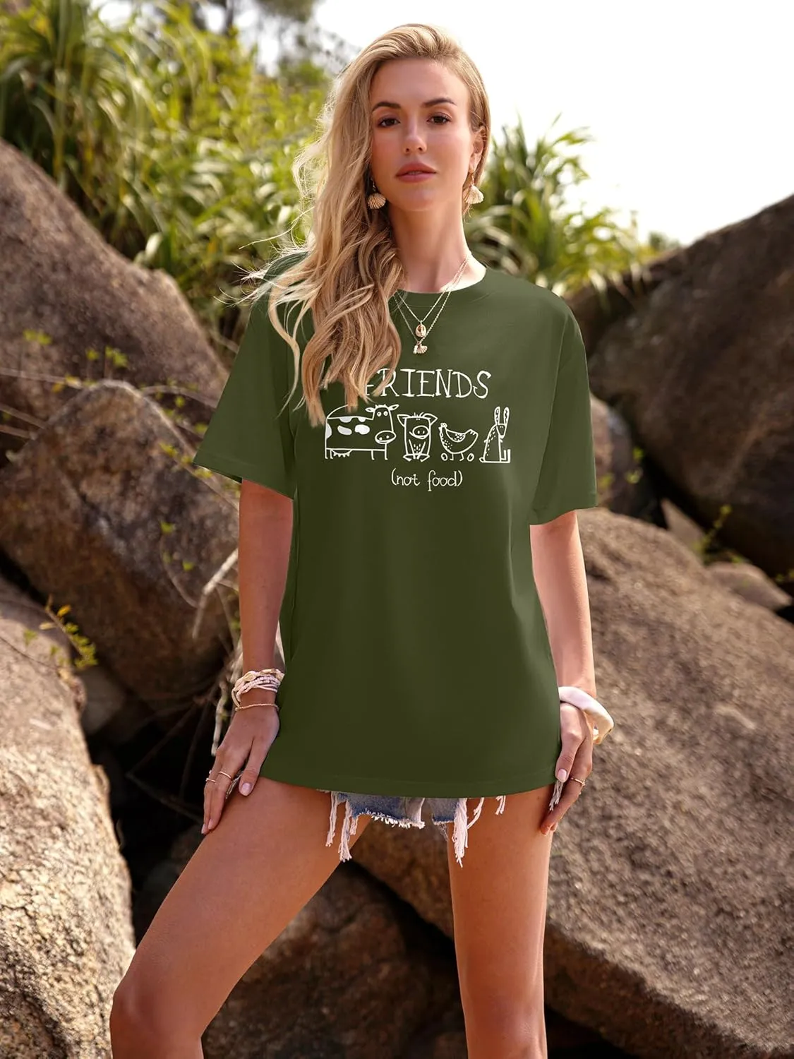 Women's Oversized T Shirts Graphic Tees Summer Short Sleeve Casual Loose Crewneck Basic Tunic Tops Trendy 2025