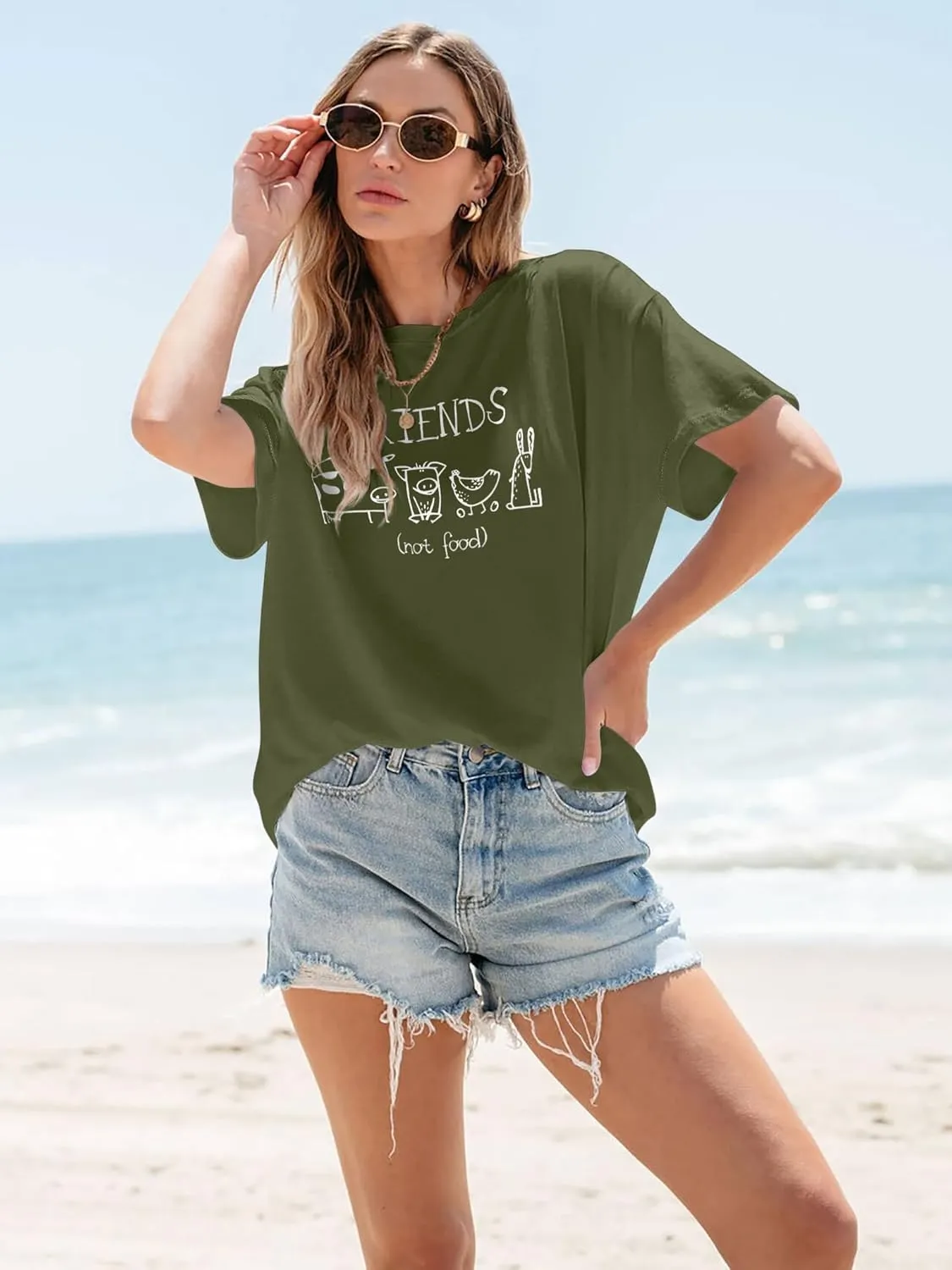 Women's Oversized T Shirts Graphic Tees Summer Short Sleeve Casual Loose Crewneck Basic Tunic Tops Trendy 2025