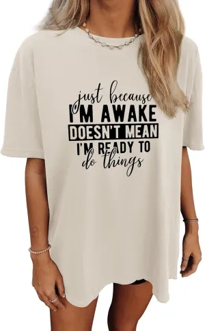 Women's Oversized T Shirts Graphic Tees Summer Short Sleeve Casual Loose Crewneck Basic Tunic Tops Trendy 2025