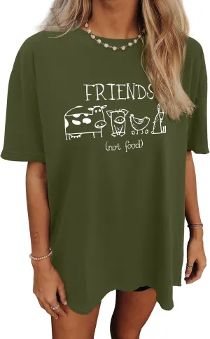 Women's Oversized T Shirts Graphic Tees Summer Short Sleeve Casual Loose Crewneck Basic Tunic Tops Trendy 2025