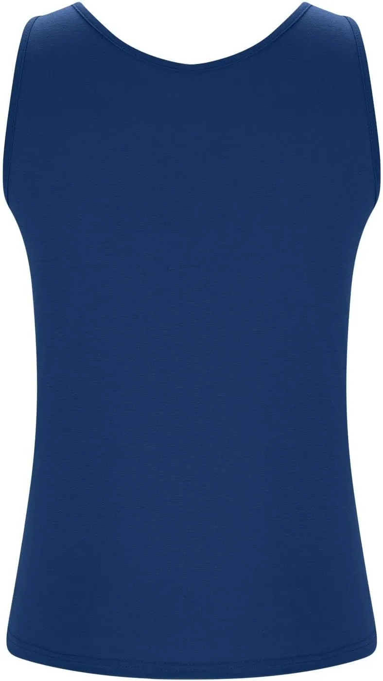 Women's Plus Size Tank Tops Casual Stretchy Comfy Breathable Sports Yoga Blouse Summer Solid Sleeveless Undershirt