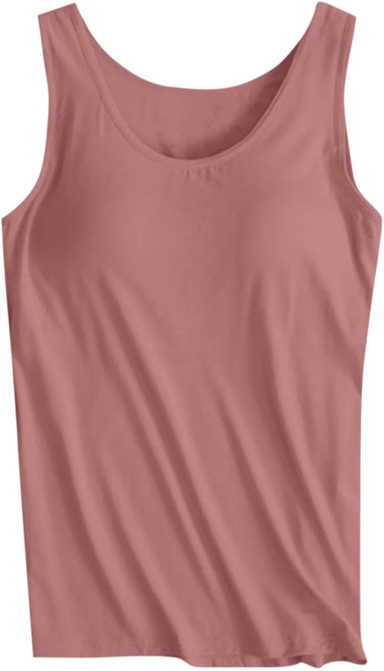 Women's Plus Size Tank Tops Casual Stretchy Comfy Breathable Sports Yoga Blouse Summer Solid Sleeveless Undershirt