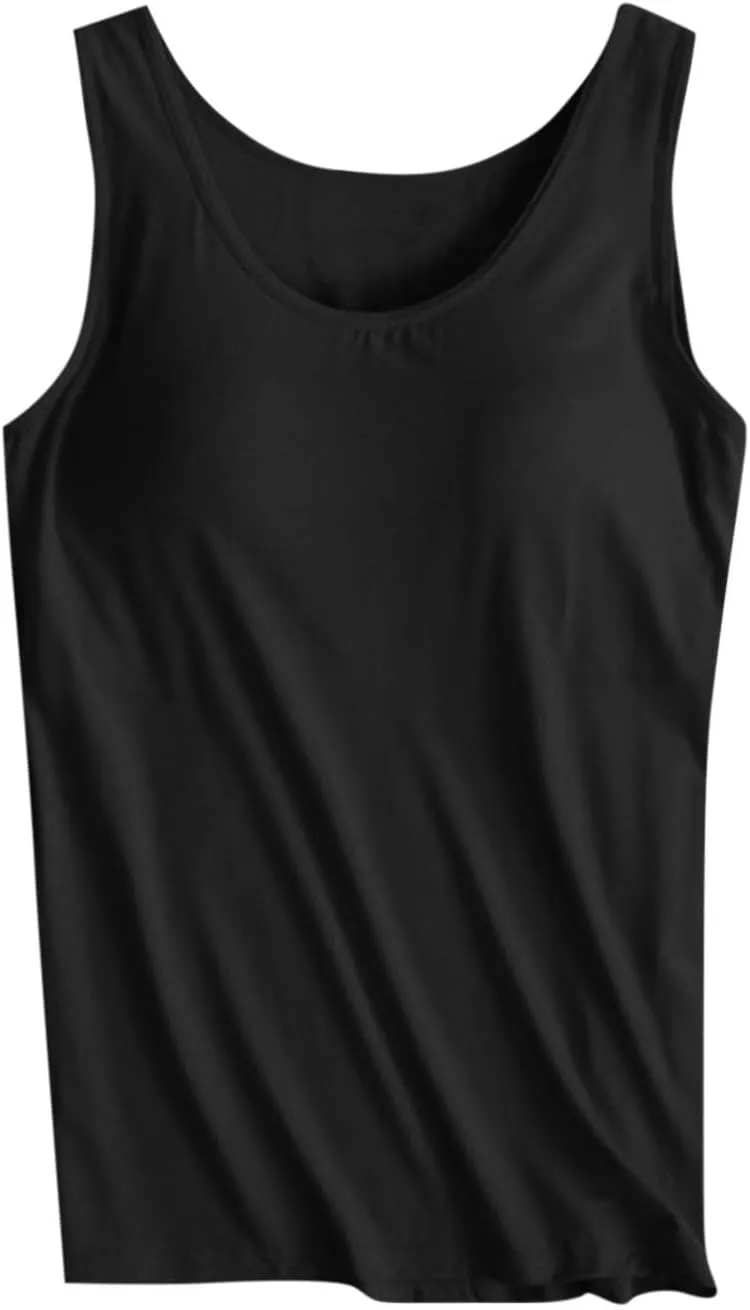 Women's Plus Size Tank Tops Casual Stretchy Comfy Breathable Sports Yoga Blouse Summer Solid Sleeveless Undershirt