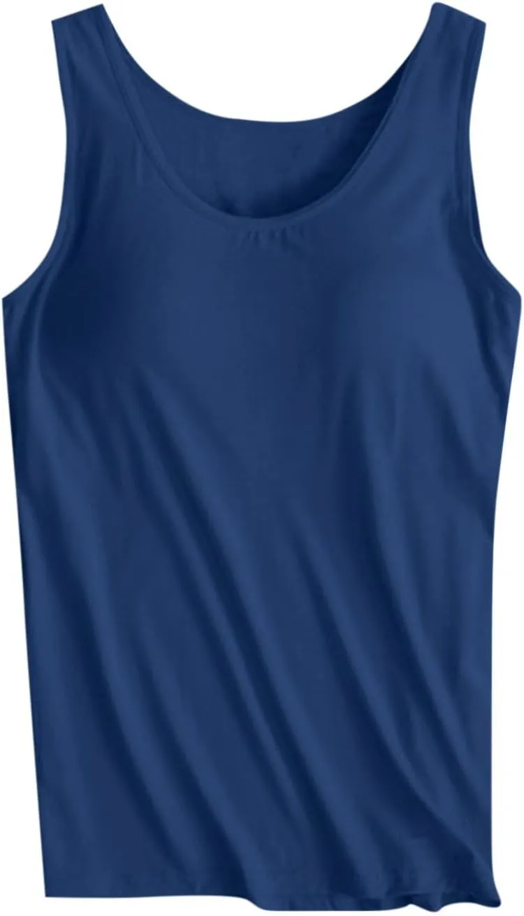 Women's Plus Size Tank Tops Casual Stretchy Comfy Breathable Sports Yoga Blouse Summer Solid Sleeveless Undershirt