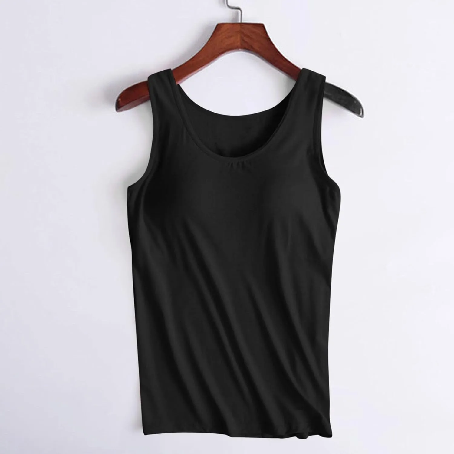 Women's Plus Size Tank Tops Casual Stretchy Comfy Breathable Sports Yoga Blouse Summer Solid Sleeveless Undershirt