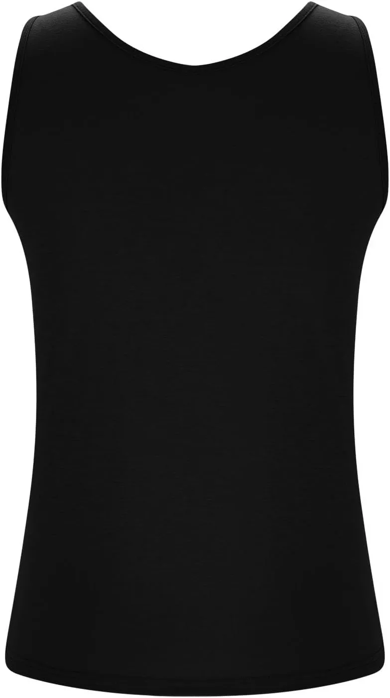 Women's Plus Size Tank Tops Casual Stretchy Comfy Breathable Sports Yoga Blouse Summer Solid Sleeveless Undershirt