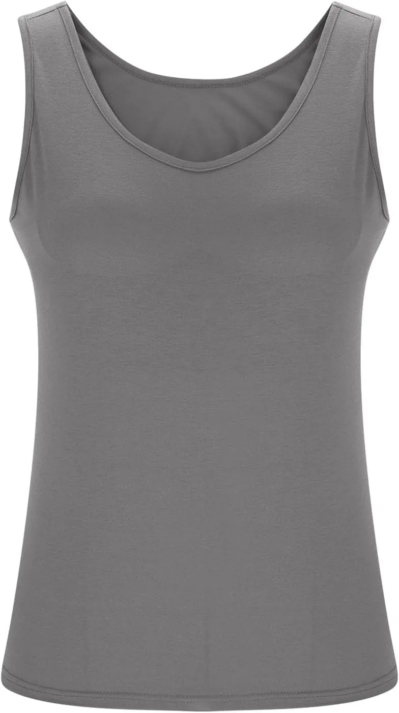 Women's Plus Size Tank Tops Casual Stretchy Comfy Breathable Sports Yoga Blouse Summer Solid Sleeveless Undershirt