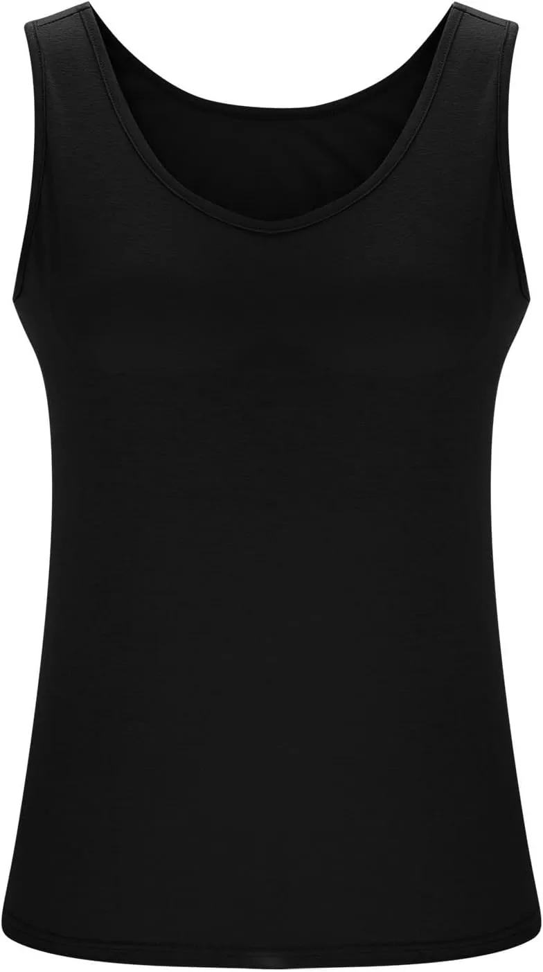 Women's Plus Size Tank Tops Casual Stretchy Comfy Breathable Sports Yoga Blouse Summer Solid Sleeveless Undershirt