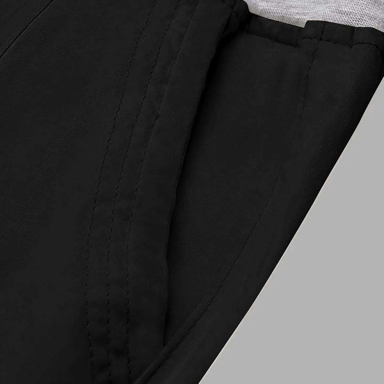 Women's Straight Leg Sweatpants Stretchy Drawstring High Waist Cargo Pants Cropped Pocket Leisure Trousers Pants