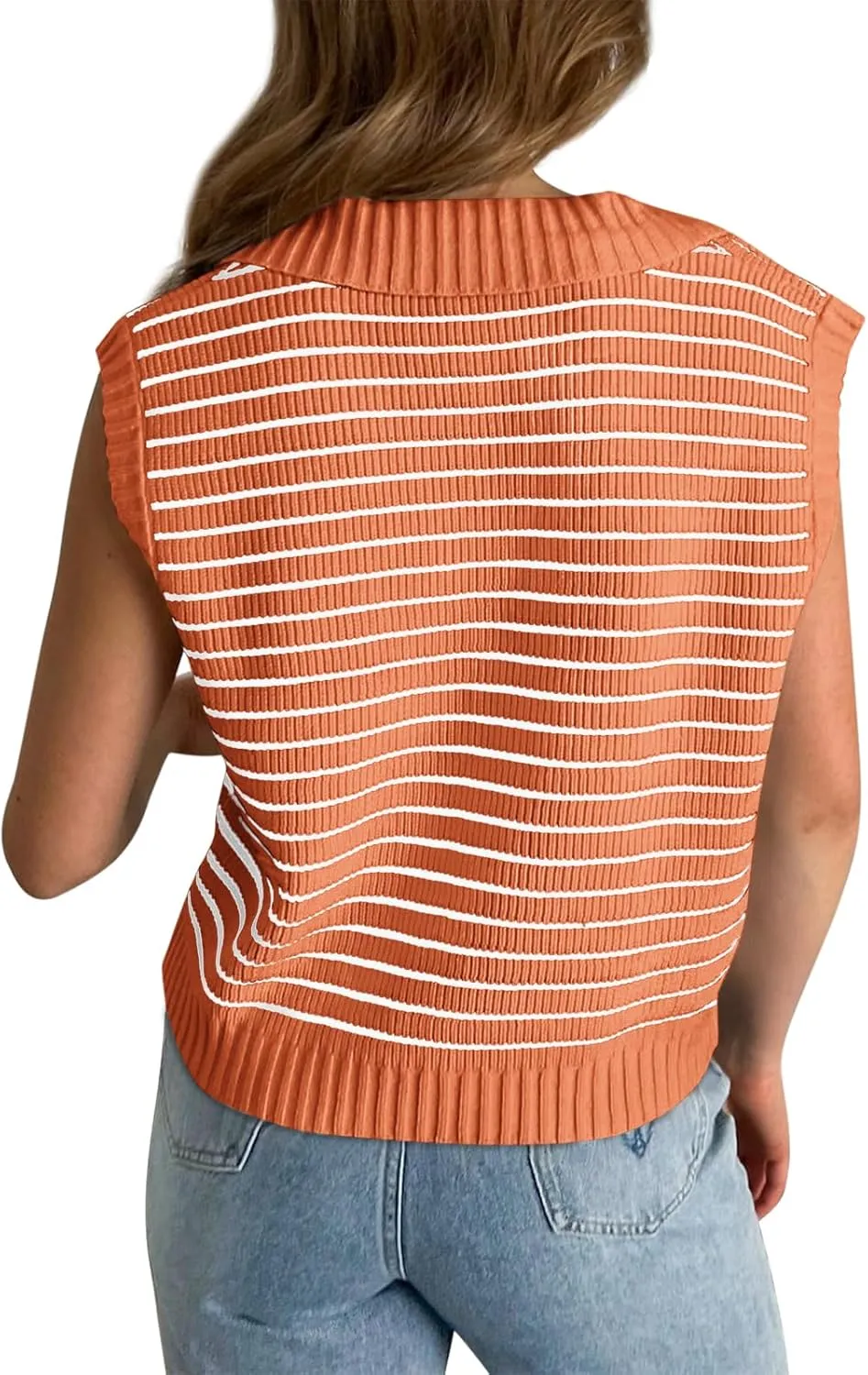 Yousify Summer Sweaters for Women 2025 V Neck Cap Sleeve Tops Sleeveless Spring Clothes Sweater Vest S-2XL